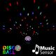 Proiettore disco rotante a led con sensore musica Ø 22 X H 17 CM - multicolor