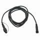 CAVO PROLUNGA NERO IP44 LUNGHEZZA 2,5 M - CON CONNETTORI MASCHI E FEMMINA IP44 - CARICO MASSIMO 1500W