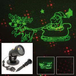 Proiettore Laser Esterno Natale.Proiettore Laser Puntini E Babbo Natale Con Slitta In Movimento Timer Verde E Rosso