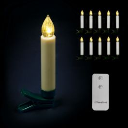 yunsheng 30 candele per albero di Natale con timer a telecomando, luce bianca ca