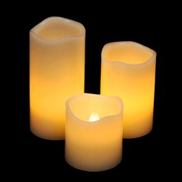 Yeelida Candele LED Grandi Senza Fiamma 10cm X30cm Temporizzazione Avorio A Distanza, Candele Tremolanti Alimentate A Batteria Stoppino In Movimento Grande Di Lunga Durata Alto Vera Cera