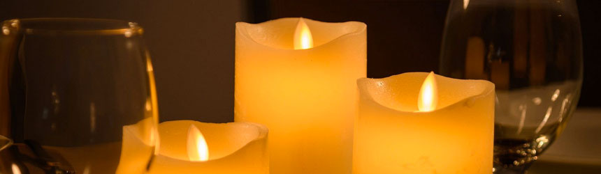 Candele e lanterne a led a batteria