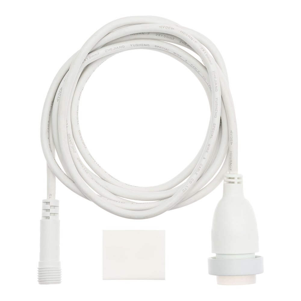 Portalampada E27 in silicone, cavo da 100 cm con staffa a soffitto