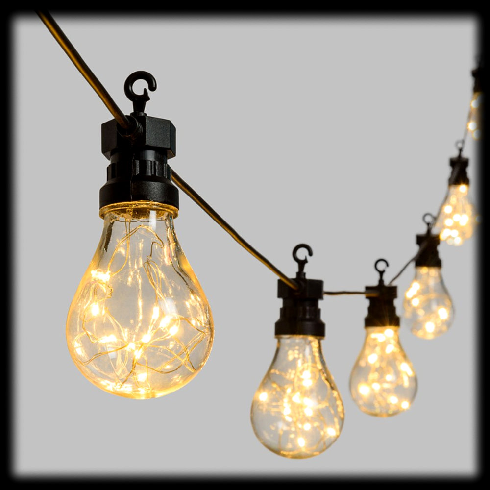 Lights4fun Catena di 20 icro LED Bianchi Caldi con Foglie d’Acero in
