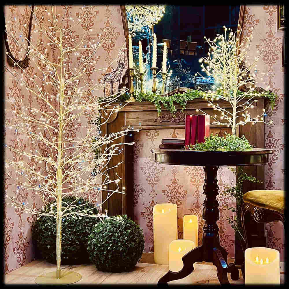 Albero Luminoso "Faggio" Tronco Lungo Rami A Microled Luce Calda Da Interno Ed Esterno 180 Cm Bianco 89333031